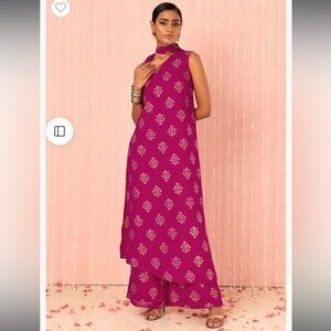 House of Indya Pink Indian Kurta with Pants M